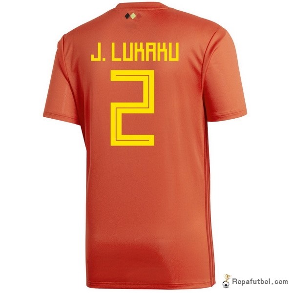 Camiseta Belgica Replica Primera Ropa J.lukaku 2018 Rojo